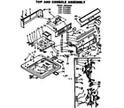 Kenmore 1107115853 top and console assembly diagram