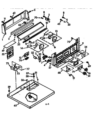 Top and console assembly