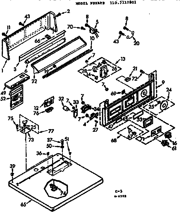 Top and console assembly