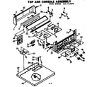 Kenmore 1107118800 top and console assembly diagram