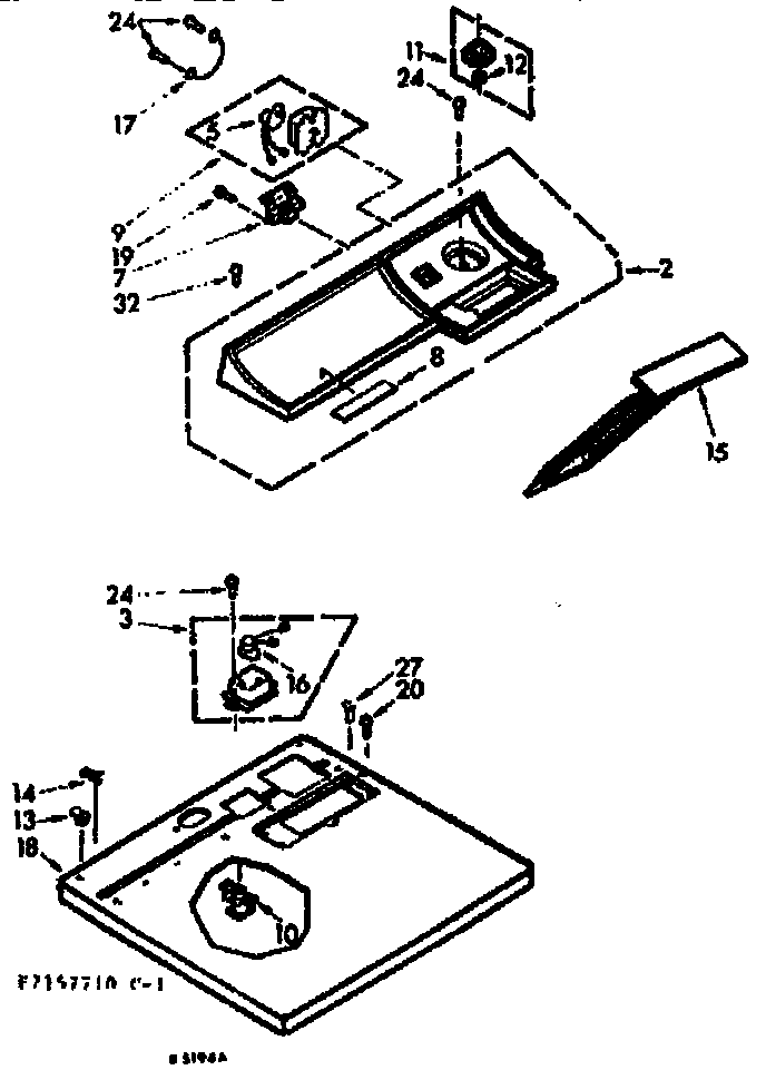 Top and console assembly