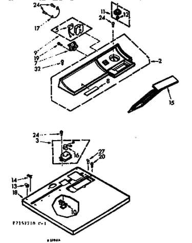 Top and console assembly