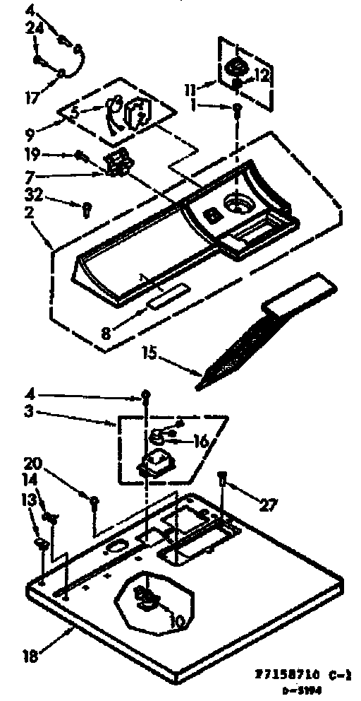 TOP AND CONSOLE ASSEMBLY