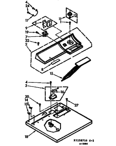 Top and console assembly