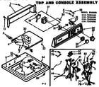 Kenmore 1107205630 top and console assembly diagram