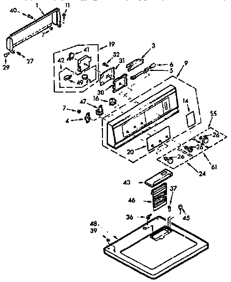 Top and console assembly