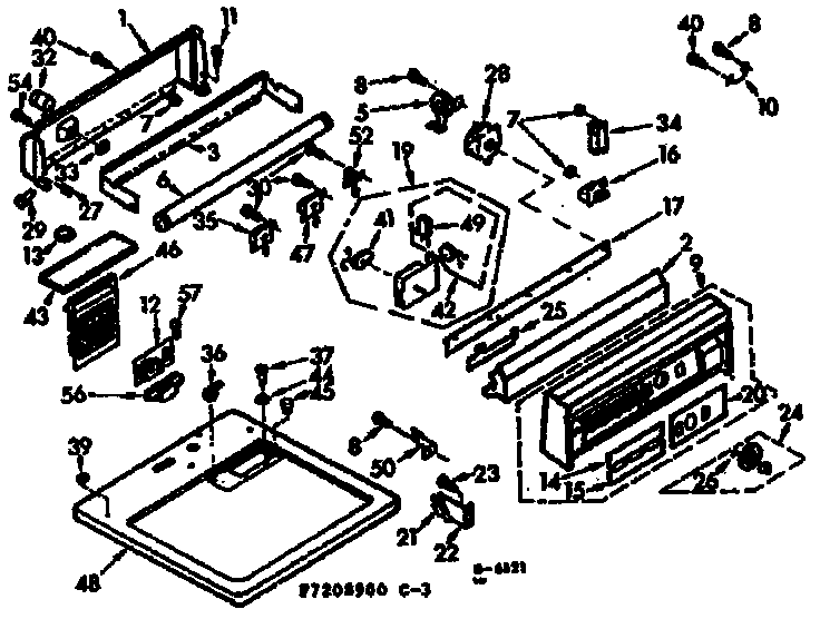 Top and console assembly