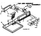 Kenmore 1107217600 top and console assembly diagram