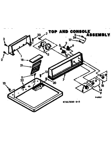 Top and console assembly