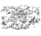 Craftsman 13196315 main frame and wheel assembly diagram