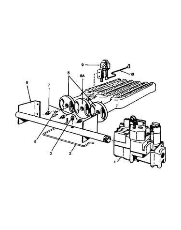 Hi efficiency series gas burners & manifold parts