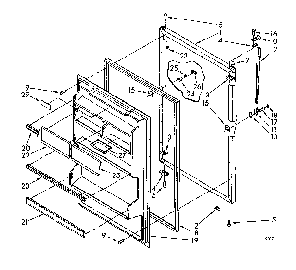Refrigerator door parts