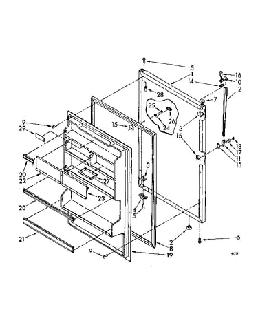 Refrigerator door parts