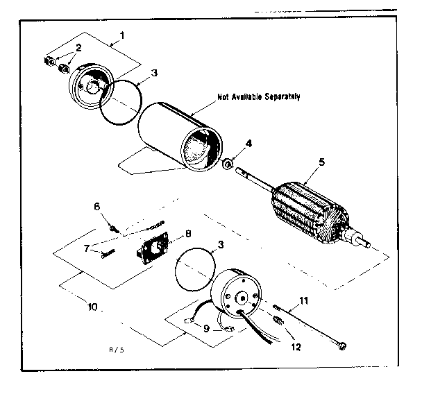 Electrical motor assembly & parts list