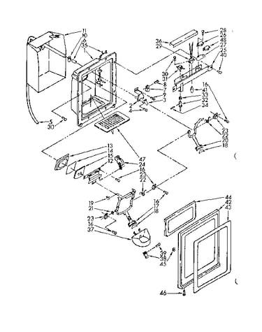Dispenser front parts