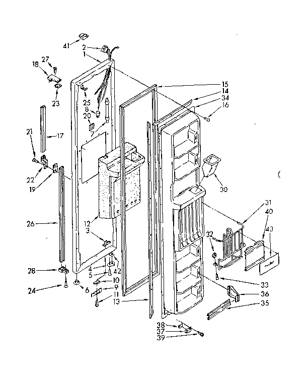 Freezer door parts