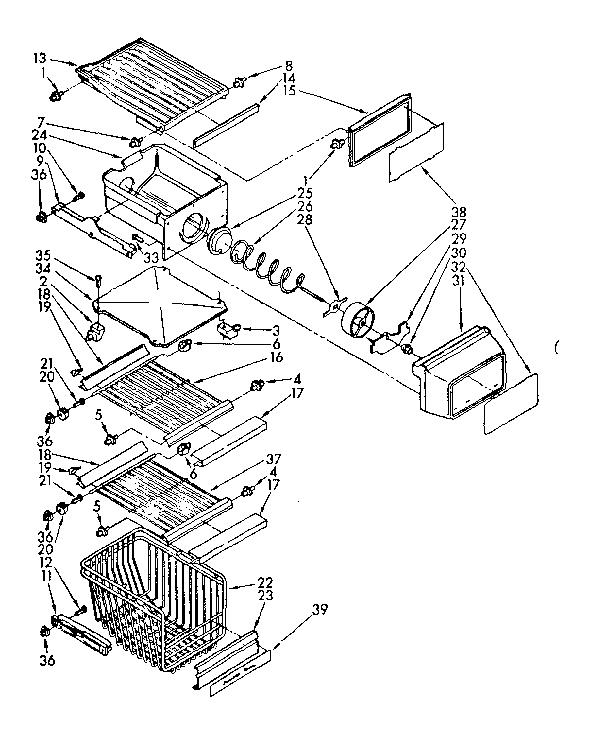 Freezer interior parts