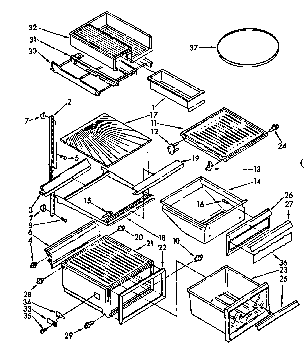 Refrigerator interior parts