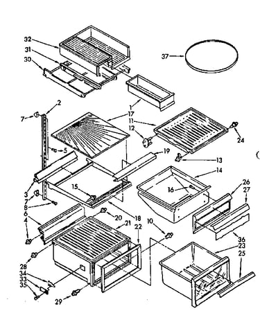 Refrigerator interior parts