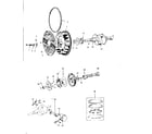 Onan N52M-GA019/3411A crankshaft, flywheel, camshaft, piston and rod group diagram