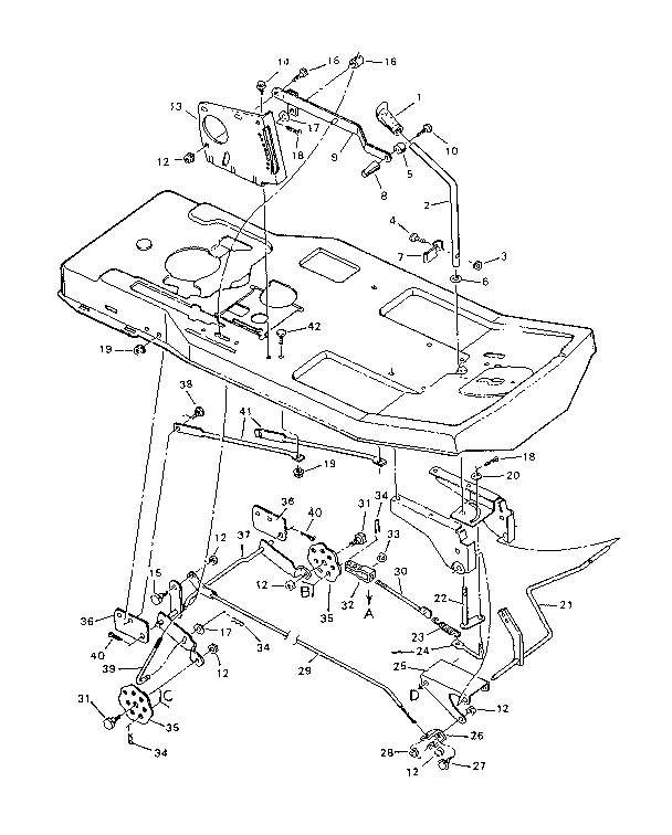 Blade housing suspension