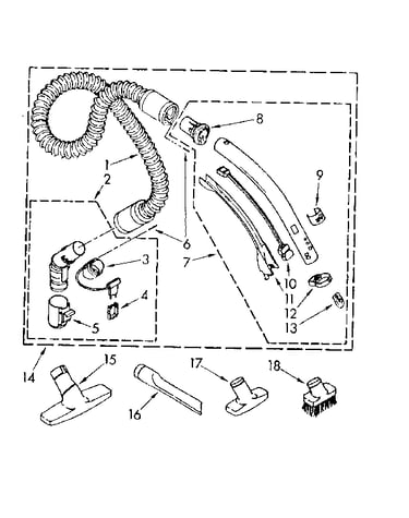 Hose and attachment parts