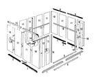 Sears 69668825 floor frame and wall assembly diagram