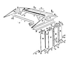 Sears 69668825 roof support and door assembly diagram