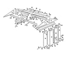 Kenmore 14368827 roof support and door assembly diagram