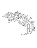 Roof support and door assembly
