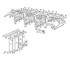 Sears 69668829 roof support and door assembly diagram