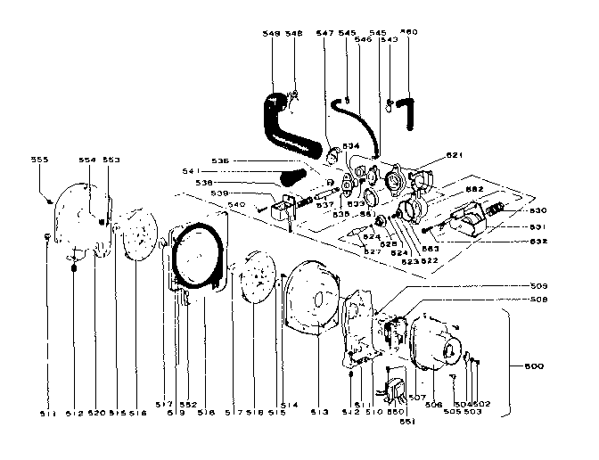 Combustion blower assembly
