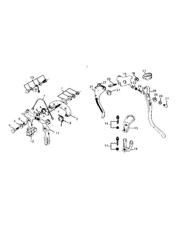 Center pull caliper brake