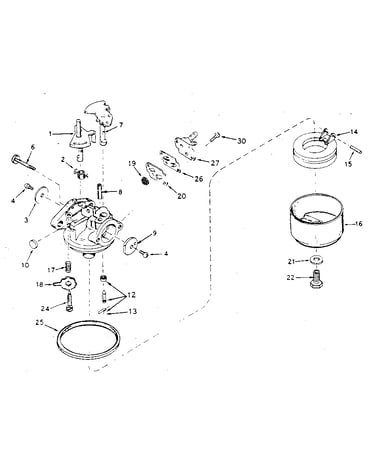 Carburetor assembly & parts list