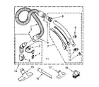 Kenmore 1162497184 hose and attachment parts diagram