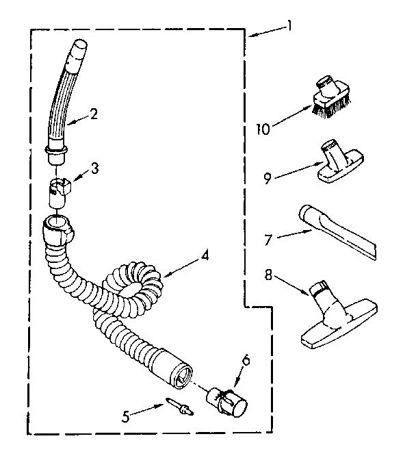 Hose and attachment parts
