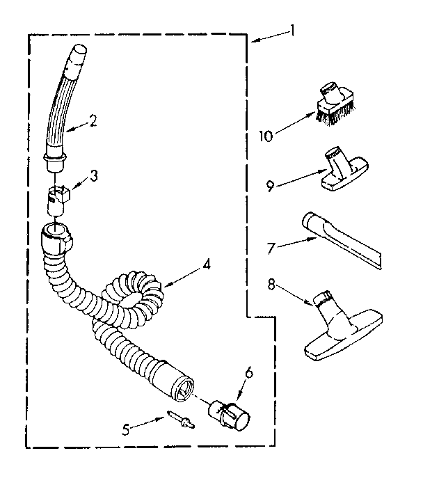 Hose and attachment parts