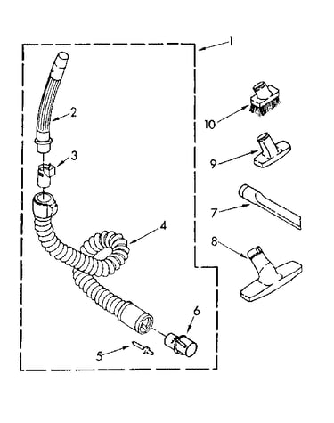 Hose and attachment parts
