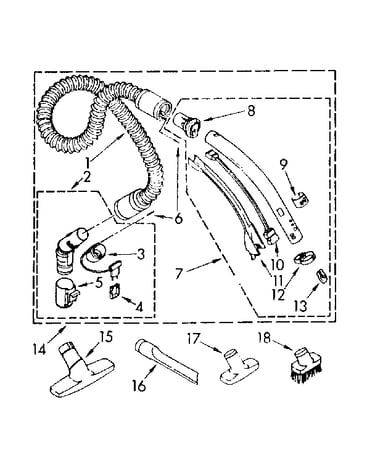 Hose and attachment parts