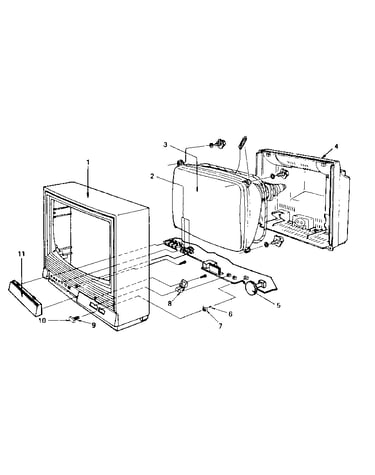 Cabinet exploded view and repair parts list