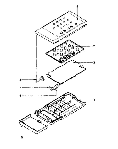 Transmitter exploded view and repair parts list