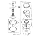 Kenmore 11081675300 agitator, basket and tub parts diagram