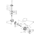Kenmore 11081675800 brake, clutch, gearcase, motor and pump parts diagram
