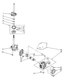 Brake, clutch, gearcase, motor and pump parts