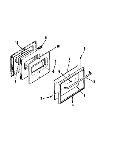 Oven door section