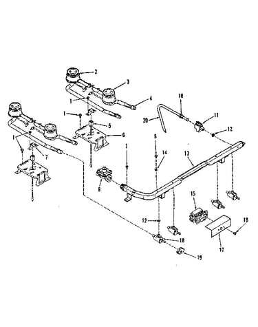 Top burner section