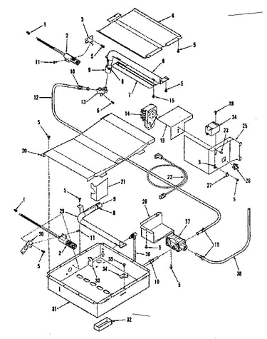 Broiler & oven burner section