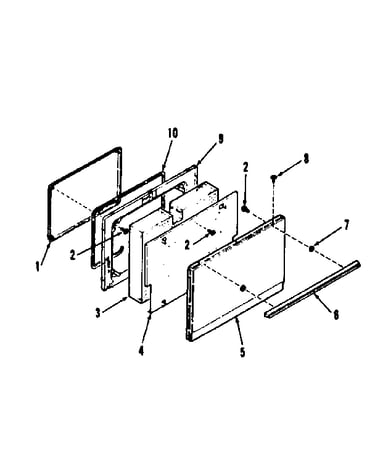 Oven door section