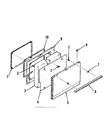 Oven door section