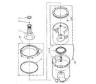 Kenmore 11081661100 agitator, basket and tub parts diagram